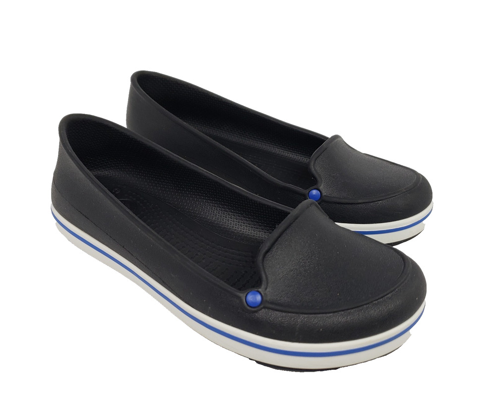 Crocs Crocband Marina Womens Size 5 Black Slip On Casual Loafer Shoes
